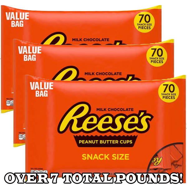 3-Pack Reese's Peanut Butter Snack Size Cups